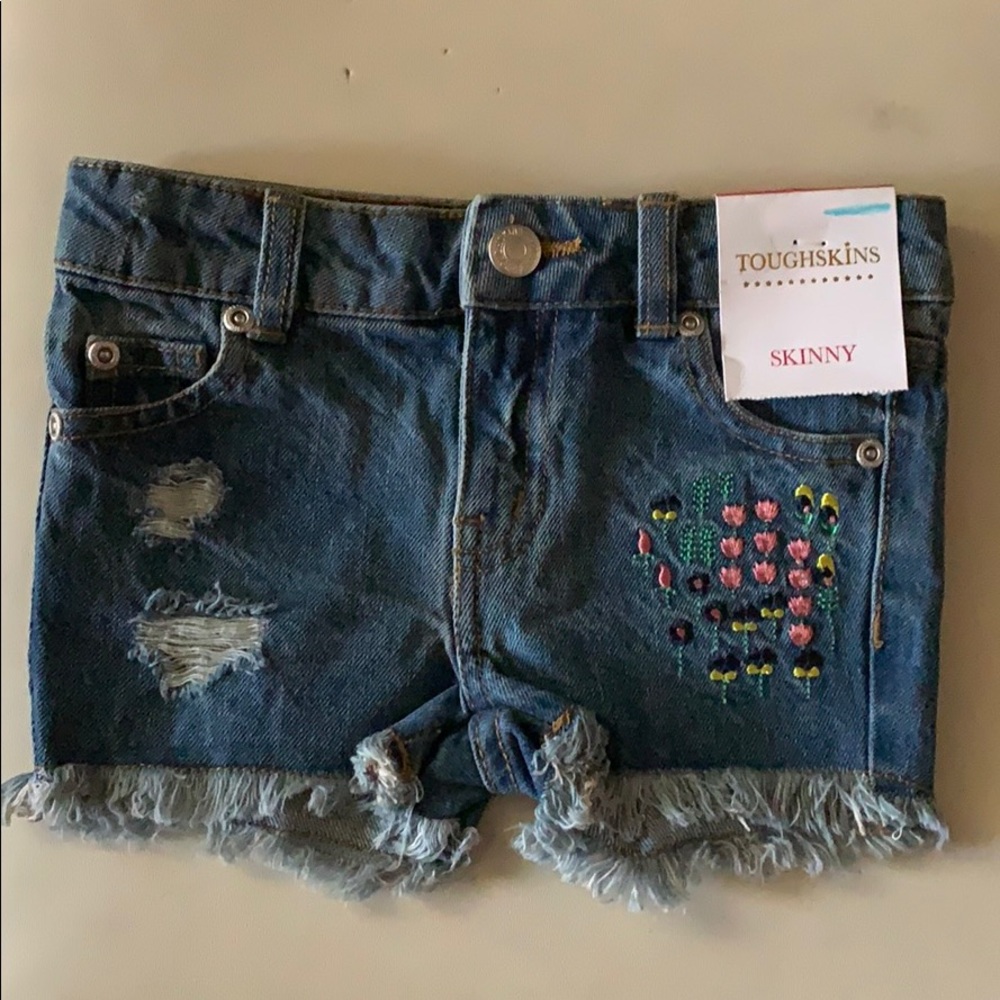 Tough skins embroidered denim shorts